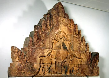 Pedestal from a Gopura from Banteay Srei, Cambodia, c.967